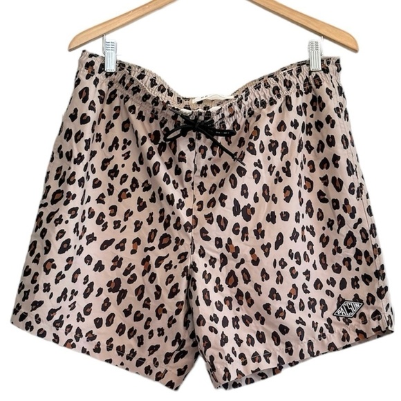 Pac Sun Unisex Swim Shorts, Pockets, Mesh Lining, Leopard Print, Size Large - Picture 1 of 9